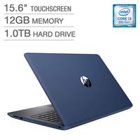 Latest_HP 15.6" HD Touchscreen High Performance Laptop, Intel Core i3-8130U Processor,12GB LPDDR4 RAM, 1TB 5400RPM SATA Hard Drive, Webcam,Wireless + Bluetooth, Numeric Keyboard, HDMI, Window 10