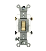 Leviton CS215-2I 15 Amp, 120/277 Volt, Toggle Double-Pole AC Quiet Switch, Commercial Grade, Grounding, Ivory