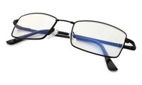 Flexible Bridge Blue Light Filter Glasses for Women Men Reading Computer TV Screen (Black, 0.50)