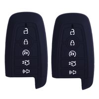 2Pcs XUHANG Sillicone key fob Skin key Cover Remote Case Protector Shell for 2017 2018 2019 2020 Ford Fusion Explorer Escape Edge F250 F350 F450 F550 Smart Remote black
