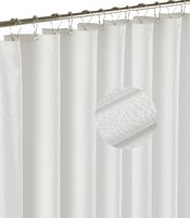 Barossa Design Soft Light-Weight Microfiber Fabric Shower Liner or Curtain with Embossed Dots, Hotel Quality, Machine Washable, Water Repellent, White, 70 x 72 inches