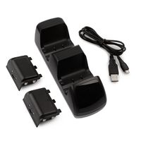 REYTID Dual Controller Charging Dock Compatible with Xbox One X Slim - Includes 2 Rechargeable Batteries - Cradle Port Battery