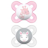 MAM Start Newborn Pacifiers (2 pack, 1 Sterilizing Pacifier Case), Newborn Baby Girl Pacifiers, Best Pacifier for Breastfed Babies, Self Sterilizing Baby Pacifier Case