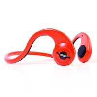 ALLIMITY Wireless Open Ear Bone Conduction Headphones Bluetooth Over Ear Stereo Earphones with Mic for Samsung, Sony, LG, HTC Android Smart Cellphones, Tablets( Red)