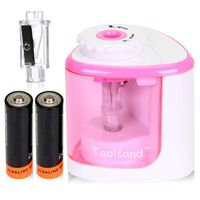 Electric Pencil Sharpener, Battery-Powered, Batteries Included, High-Speed Automatic, best for Colored and No. 2 Wood Graphite Pencils, for Home Office School Classroom Adults Kids (White/Pink)