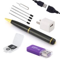 Spy Hidden Mini Pen Camera - Recorder 1080P Full HD Pen for Monitoring, with Built-in Disk for Storage, Free 16GB SD Memory Card Included