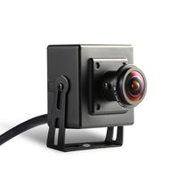 Fisheye HD 3MP Mini IP Camera - Revotech - H.265 1080P 2MP Indoor Metal Security Camera ONVIF P2P CCTV Cam System (I706-3 Black)