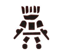 FMtoppeak 16 Pcs Car Non-slip Door Gate Slot Mats Carpets Position Cup Holder Cup Pads For Jeep Renegade 2014 UP