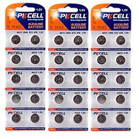 PKCELL LR44 A76 357 G13 Alkaline Watch Battery,30 pc