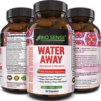 Natural Diuretic Water Away Pills Vitamin B6 Potassium & Dandelion Root Extract Water Retention Anti-Bloating and Swelling Capsules Weight Loss for Women & Men with Antioxidant Green Tea by Bio Sense