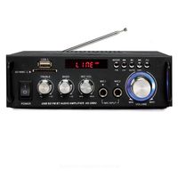 Sunbuck Karaoke Wireless Bluetooth Stereo Amplifier System - 180W Dual Channel Sound Power Audio Receiver w/USB, SD Card, FM Radio, 2 Mics in for Home Theater Speakers with Remote Control.(AS-29BU)