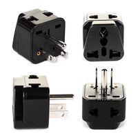 USA, Canada Adapter Plug by OREI, Europe, UK, China to US American Adaptor - Grounded - Type B - Universal Socket - EU to US - 4 Pack