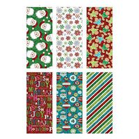Bundle of 6 Rolls of Christmas Gift Wrapping Paper - Winter Magic - 210 Total Sq Ft of Xmas Wrap