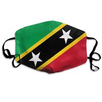 Saint Kitts and Nevis Flag Unisex Safety Masks Washable and Reusable Cleaning Gardening Dust Respirator Mouth Masks for Men Women One Size