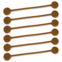 TwistieMag Strong Magnetic Twist Ties - The Death by Chocolate Collection - Brown 6 Pack - Super Powerful Unique Solution for Cable Management, Hanging & Holding Stuff, Fidget Toy, Or Just for Fun!