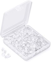 Silicone Earring Backs Earring Backings Soft Clear Ear Safety Back Pads Backstops Bullet Clutch Stopper Replacement for Fish Hook Earring Studs Hoops, Diameter 4mm (200PCS/100Pairs)
