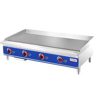 Countertop Natural Gas Stainless Steel Griddle, KITMA Commercial Heavyduty 48'' Grill for Kitchen Restaurant with Manual Controls 120000 BTU