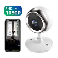 1080P Nanny Cams Wireless with Cell Phone App,180° Panoramic IP Security Camera with Two-Way Audio,Free App,TF Card/Cloud Storage, Indoor Home Surveillance Camera for Elder/Baby/Pet Monitor