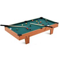 Goplus 36-Inch Billiard Table, Mini Indoor Tabletop Pool Set w/Balls, Sticks, Chalk, Brush and Triangle, Great Gift for Boys and Girls