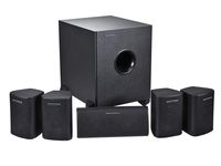Monoprice 5.1 Channel Home Theater Satellite Speakers And Subwoofer - Black
