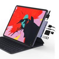 VOASTEK USB C Docking Station Compatible 2018 iPad Pro and Other Type C Phones or Laptops with USB C Port (Charge&Data), 4K HDMI, USB 3.0, SD/Micro SD Slot and 3.5mm Headphone Jack