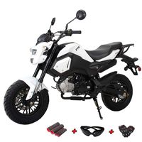 X-PRO 125cc Vader Adult Motorcycle Gas Motorcycle Dirt Motorcycle Street Bike Motorcycle Bike with Gloves, Goggle and Handgrip (White)