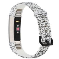 honecumi Floral Pattern Bands Compatible with Fitbit Alta/Alta hr Wristband Replacement Accessory-Exchange Watch Band for Men&Women Colorful Stripe Printing Straps