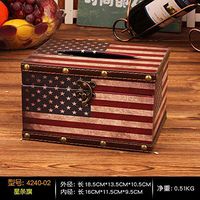 T-ZJHC European Creative Retro Tissue Box Home Room Bedroom Napkin Tray Living Room Coffee Table Storage, White