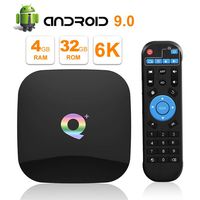 2019 Q PLUS Android 9.0 TV Box 4GB RAM 32GB ROM Wifi 2.4GHz Quad-core cortex-A53 HDMI 2.0 Support 6K 3D/H.265