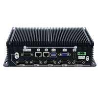 Fanless Industrial PC Rugged Computer IPC Mini PC Windows 10 Pro/Linux with Intel Quad Core J1900 9 to 36V 4 RS232 2 RS485 2 Intel NICS 3G 4G WiFi Support SIM Slot 4G RAM 512G SSD I11