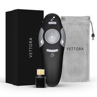 Laser Pointer Remote Control with USB | Powerful & Ergonomic PPT Clicker Supports Mac | for Microsoft Powerpoint Presentations, Excel & Interaction with Crowd