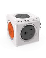 Allocacoc PowerCube Original |Remote| SET, 4 Outlets, 1 Remote, Wirelessly controlled sockets, wall Plug, Cell Phone Charger, Compact for Travel, Home and Office, Space Saving (Original SINGLE, White)