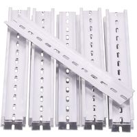 Keadic 15Pcs DIN Rail Slotted Aluminum RoHS Assortment Kit, 9.8 Inches Long 35mm Wide 7.5mm High