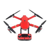 Ruhiku GW Luxury Carbon Fiber Skin Wrap Waterproof Stickers For DJI Mavic Pro Accessories (Red)