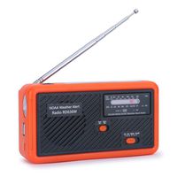 Tiemahun NOAA Weather Alert Radio Solar Emergency Radios WB/FM/AM, Hand Crank Windup 1000mAh Mobile Phone Charger LED Flashlight (Black)