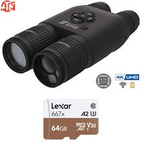ATN DGBNBN4KLRF Binox 4K 4-16X Smart Ultra HD Day/Night Binoculars with Laser Rangefinder Bundle with Lexar 667x microSDHC/SDXC 64GB Memory Card