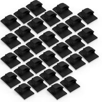 Smilife Black Cable Clips, Adhesive Wire Holder Clips for Car, Home and Office, 30 Pack