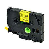 SuperInk 1 Pack Compatible for Brother HSe-621 HSe621 HS-621 HS621 Black on Yellow Heat Shrink Tube Label Tape use in PT-D210 D200 D400 D450 D600 H300 P700 P900 Printer (0.34''x4.92ft, 8.8mm x 1.5m)