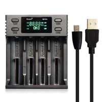 Universal Battery Charger 4 Slot with LCD Display, Hixon Battery Charger for Li-ion 26650, 20700, 18650, 18490, 17700, 17500, 16340(RCR123A), 14500, 10440, Ni-MH/Ni-Cd A AA AAA