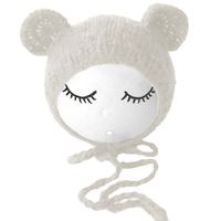 Gosear Baby Hat Unisex Newborn Baby Girls Boys Lovely Photography Hat Props Costume Clothing Headdress Accessories White