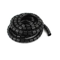 Uxcell a14103000ux0179 Flexible Spiral Tube Cable Wire Wrap Cord Management 3Meter 10Ft Black