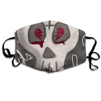 YUIOP White Skull Printed Mask Neutral Mask for Men and Women Polyester Dust-Proof Breathable Mask