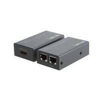 VeLLBox HDMI Extender (by cat-5e/6/7 Cable) 30m, Support Resolution up to 1080p, 5V/2A Universal Power Adapter, Grey