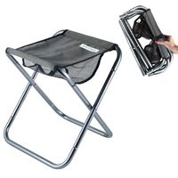Ultralight Portable Folding Camping Stool for Outdoor Fishing Hiking Backpacking Travelling Little Stools(Large:12"x12"x9.8"; Medium:10.6"x9.4"x8.6" for Kids) (Gray, X-Large:15.7"x14.2"x13")