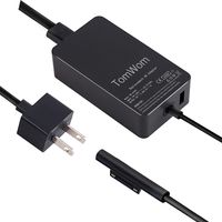 TomWom 36W 12V 2.58A Surface Pro Charger, Compatible with Microsoft Surface Pro 3 Pro 4 Pro 5 Pro 6 Core i5 i7 Tablet Power Supply Replacement AC Adapter, with 5V 1A USB Charging Port 1625