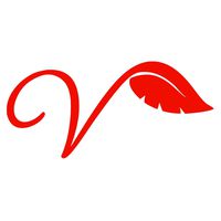 V Leaf Vegan Pride Vinyl Transfer Sticker Decal for Laptop/Car/Truck/Window/Bumper (4in x 1.9in (Laptop Size), Red)