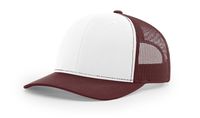 Richardson White/Maroon 112 Mesh Back Trucker Cap Snapback Hat
