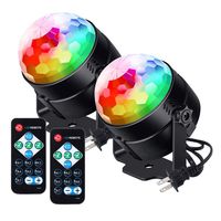 [Latest 6-Color LEDs] Litake Party Lights Disco Ball Lights Strobe Light, 7 Patterns Sound Activated with Remote Control Dj Lights Stage Light for Party Bar Club Festival Wedding Show Home-2 Pack