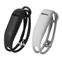 Henoda Fitbit Flex Wristbands, 2PCS Replacement Bands for Fitbit Flex Bracelet Activity Tracker with Clasps (New Style:Black + Milky, Large)