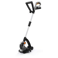 UKOKE U02TE Cordless Electric Power Grass Trimmer & Weed Wacker, Edging and Trimmi, 20V 2A Battery & Charger Included, Silver & Black